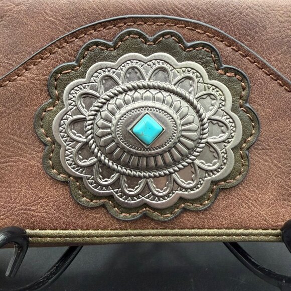 Tony Lama Western Style Faux Leather Crossbody Bag - Picture 2 of 7